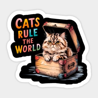 Purrrfect friends cats are family Sticker